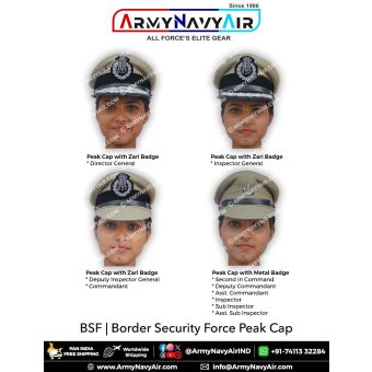 Border Security Force Peak Cap : ArmyNavyAir.com