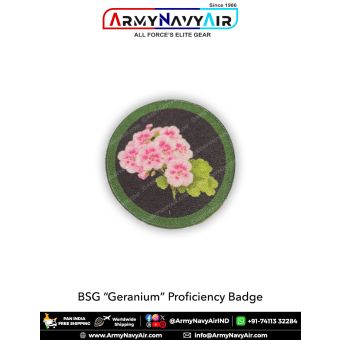 BSG Geranium Proficiency Badge - Combo of 2 Patches