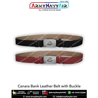Canara Bank leather belt with buckle : ArmyNavyAir.com