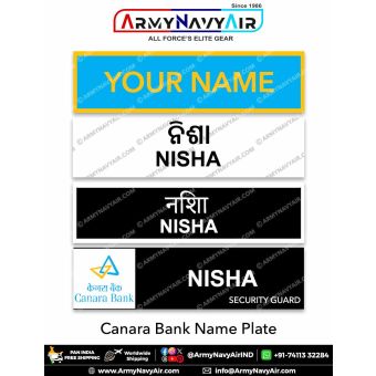 Canara Bank Uniform Name Plate (Acrylic) - ArmyNavyAir.com