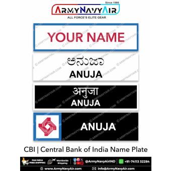 CBI | Central Bank Of India Uniform Name Plate (Acrylic) - ArmyNavyAir.com