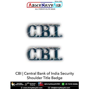 CBI | Central Bank Of India Security Shoulder Title-Badge : ArmyNavyAir.com
