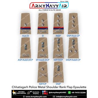 Chhatisgarh Police छगपु Rank Epaulette : ArmyNavyAir.com