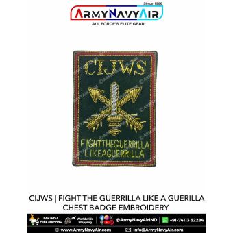 CIJWS Hand Crafted Embroidery Chest Badge: ArmyNavyAir.com