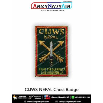 CIJWS-NEPAL Chest Badge : ArmyNavyAir.com
