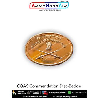 COAS Commendation Disc-Badge : ArmyNavyAir.com