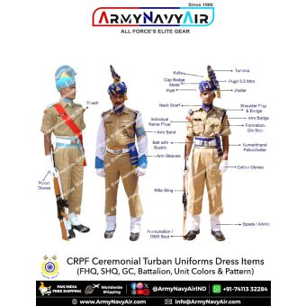 CRPF Ceremonial Uniform Dress Items : ArmyNavyAir.com
