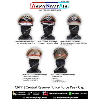 Central Reserve Police Force Peak Cap : ArmyNavyAir.com