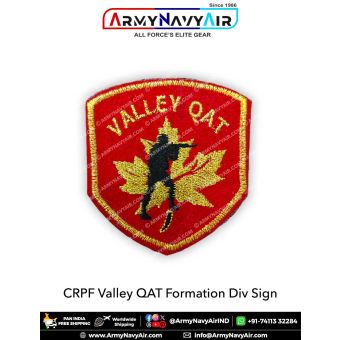 CRPF Valley QAT Formation-Div Sign : ArmyNavyAir.com
