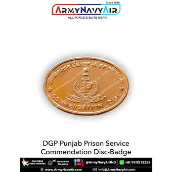 DGP Punjab Prison Service Commendation Disc-Badge : ArmyNavyAir.Com