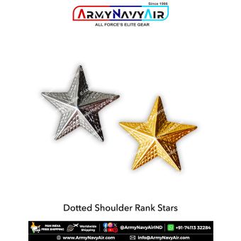 Dotted Shoulder Rank Stars Badge : ArmyNavyAir.com