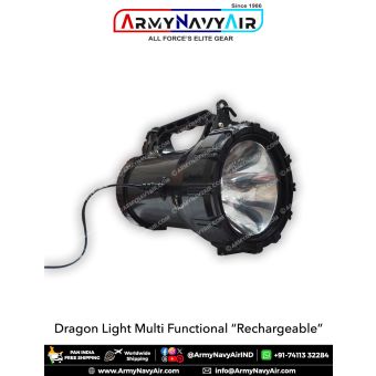 Search Light - Dragon Light With Multi Functional - 1Km Approx Range (Rechargeable Model) With Shoulder Strap