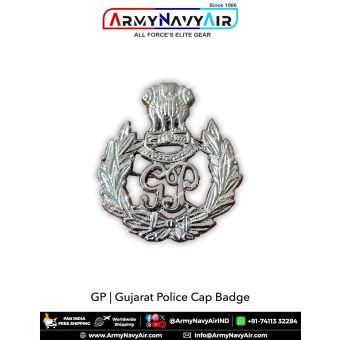 Gujarat Police Cap Badge : ArmyNavyAir.Com