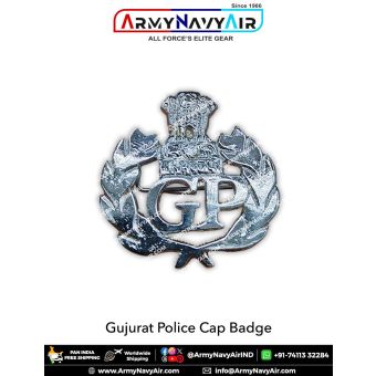 Gujarat Police Cap Badge : ArmyNavyAir.com