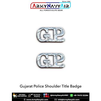 Gujarat Police Shoulder Title Badge : ArmyNavyAir.com