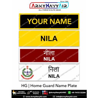 All India-State Home Guard Uniform Name Plate (Acrylic) - ArmyNavyAir.com
