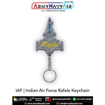 IAF 3D Rafale Silicone Keychain Grey : ArmyNavyAir.com