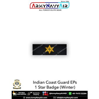 Indian Coast Guard EPs 1 Star Badges (Winter) : ArmyNavyAir.com