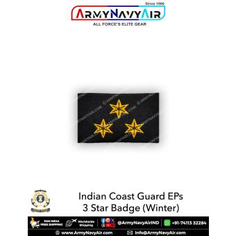 Indian Coast Guard EPs 3 Star Badges (Winter) : ArmyNavyAir.com