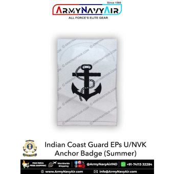 Indian Coast Guard EPs U/NVK Anchor Badge (Summer) : ArmyNavyAir.com