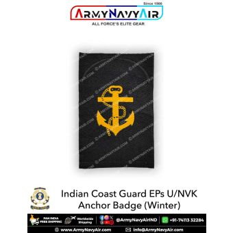 Indian Coast Guard EPs U/NVK Anchor Badge (Winter) : ArmyNavyAir.com