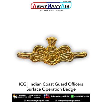 ICG | Indian Coast Guard Officers Surface Operation Badge : ArmyNavyAir.Com