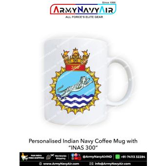 Personalised Indian Navy INAS 300 Mug : ArmyNavyAir.com