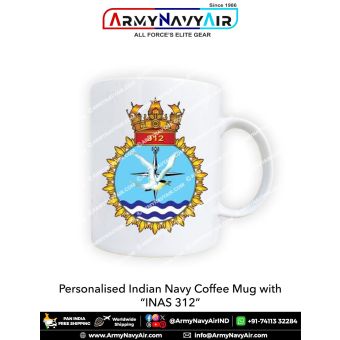 Indian Navy INAS 312 Mug with the Indian Naval Air Squadron emblem