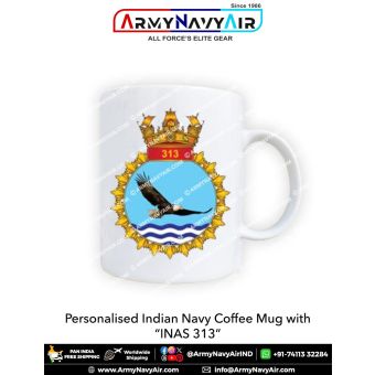 Indian Navy INAS 313 Mug with the Indian Naval Air Squadron emblem