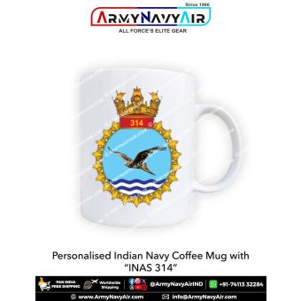 Personalised Indian Navy INAS 314 Mug : ArmyNavyAir.com