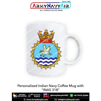 Indian Navy INAS 318 Mug with the Indian Naval Air Squadron emblem