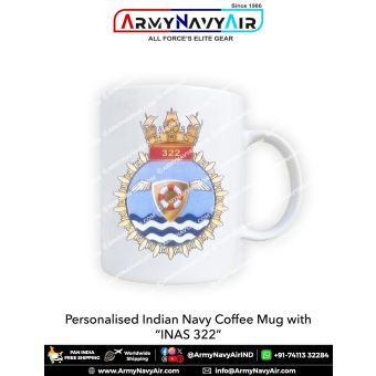 Personalised Indian Navy INAS 322 Mug : ArmyNavyAir.com