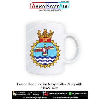 Indian Navy INAS 342 Mug featuring the Indian Naval Air Squadron emblem
