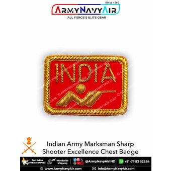 Indian Army Marksman Sharp Shooter Excellence Chest Badge : ArmyNavyAir.com
