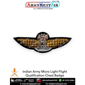 Indian Army Micro Light flight Qualification Chest Badge : ArmyNavyAir.com