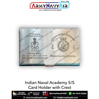 INA | Indian Naval Academy S/S Card Holder With Crest : ArmyNavyAir.Com