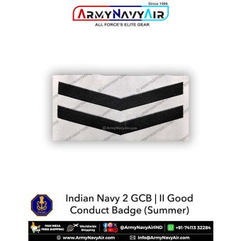 Indian Navy 2 GCB - II Good Conduct Badges (Summer) : ArmyNavyAir.com