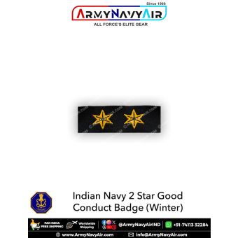 Indian Navy 2 Star- Good Conduct Badges (Winter) : ArmyNavyAir.com