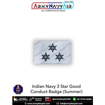 Indian Navy 3 Star GCB -Good Conduct Badges (Summer): ArmyNavyAir.com
