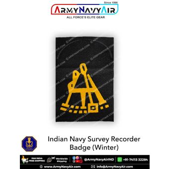 Indian Navy Survey Recorder Badges (Winter) : ArmyNavyAir.com