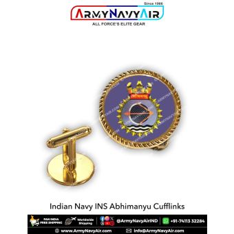 Indian Navy INS Abhimanyu Cufflinks : ArmyNavyAir.com
