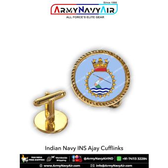 Indian Navy INS Ajay Cufflinks : ArmyNavyAir.com