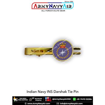 Indian Navy INS Darshak Tie Pin : ArmyNavyAir.com