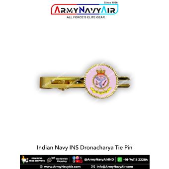 Indian Navy INS Dronacharya Tie Pin : ArmyNavyAir.com