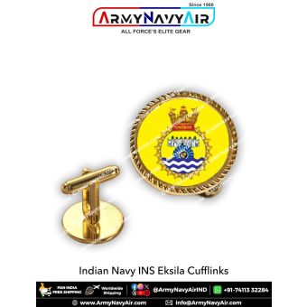 Indian Navy INS Eksila Cufflinks : ArmyNavyAir.com