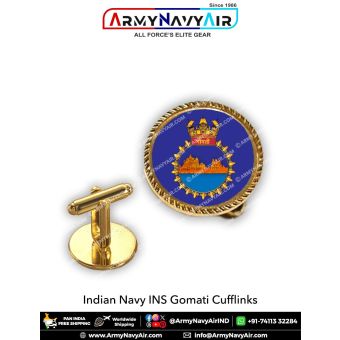 Indian Navy INS Gomati Cufflinks : ArmyNavyAir.com