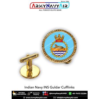 Indian Navy INS Guldar Cufflinks : ArmyNavyAir.com