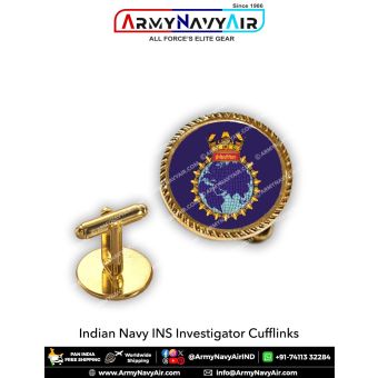 Indian Navy INS Investigator Cufflinks : ArmyNavyAir.com