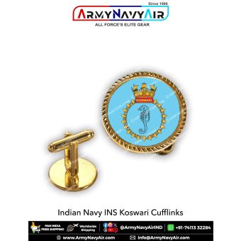 Indian Navy INS Koswari Cufflinks : ArmyNavyAir.com