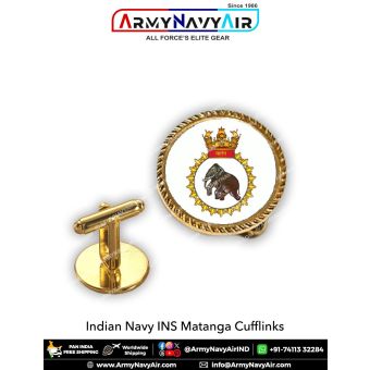 Indian Navy INS Matanga Cufflinks : ArmyNavyAir.com
